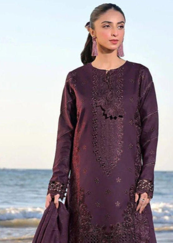 3-Piece Luxury Embroidered Unstitched Dhanak Fabric Suit