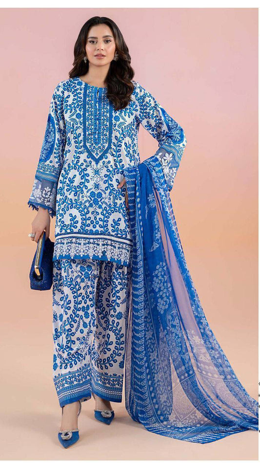 3 Piece Embroidered Unstitched Suit