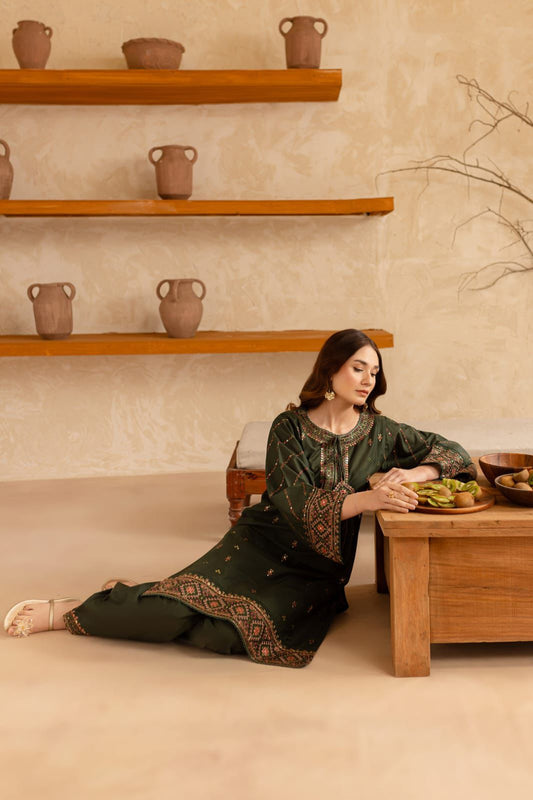 2 Piece Embroidered Unstitched Suit