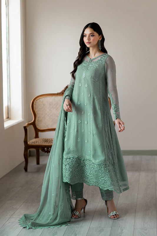 Unstitched Embroidered 3 Piece, Stuff Chiffon & malai