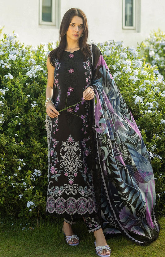 3 Piece Ebriodered Unstitched Suit, Stuff Best Quality DHANAK