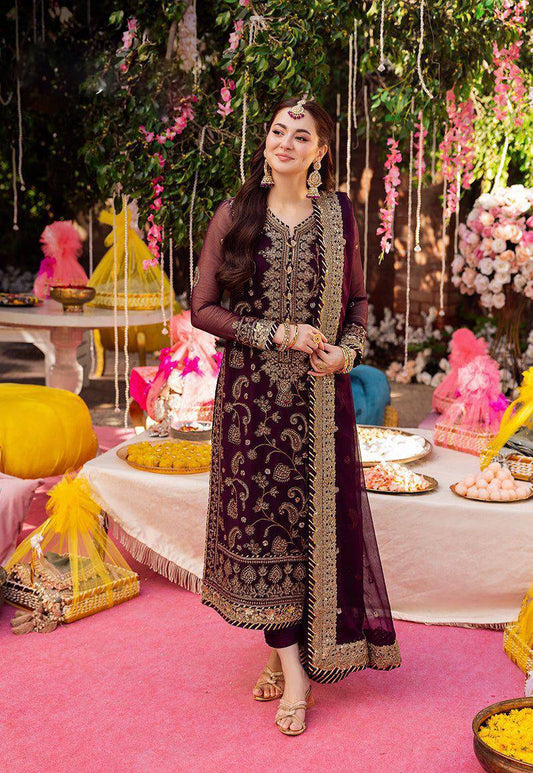 3 Piece Embroidered Unstitched Suit, Fabric CHIFFON