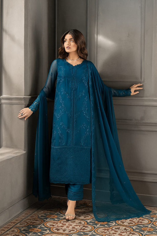 3 Piece Embroidered Unstitched Suit