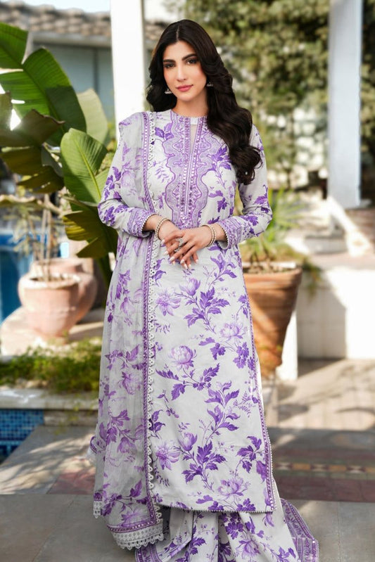 3 Piece Embroidered Unstitched Suit, Fabric Karandi